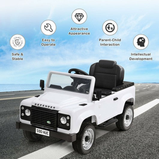 Landrover Defender Licensed Pedal Powered Car-White