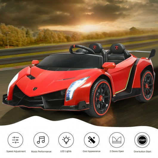 12V 2-Seater Licensed Lamborghini Kids Ride On Car with RC and Swing Function