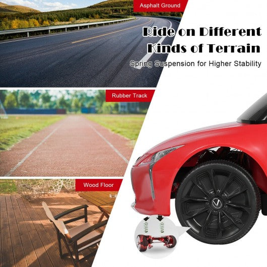 Kids Ride Lexus LC500 Licensed Remote Control Electric Vehicle-Red