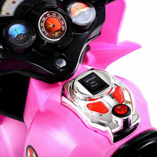 3 Wheel Kids Ride On Motorcycle 6V Battery Powered Electric Toy Bicyle New-pink