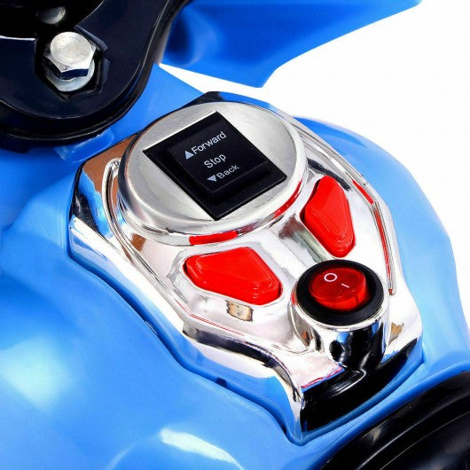 3 Wheel Kids Ride On Motorcycle 6V Battery Powered Electric Toy Bicyle-Blue
