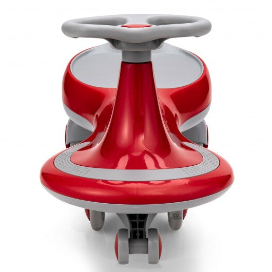 Wiggle Car Ride-on Toy with Flashing Wheels-Red