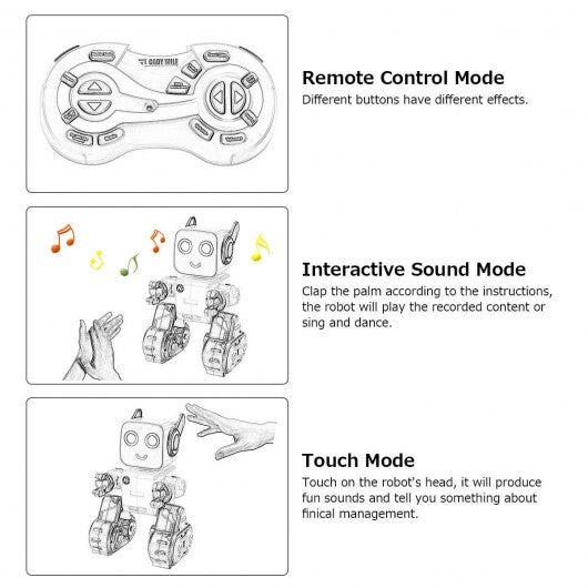 K3 Programmable Touch & Sound Control Piggy Sing Dance Robot-Red