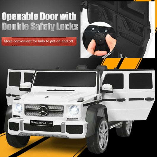 12V Licensed Mercedes-Benz G650 Kids Ride On Car-White