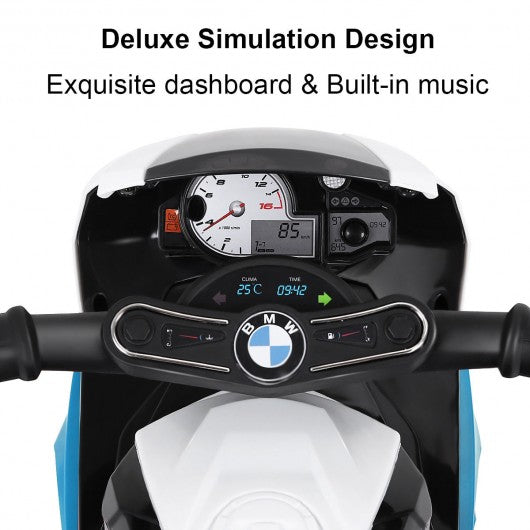 6V Kids 3 Wheels Riding BMW Licensed Electric Motorcycle-Blue