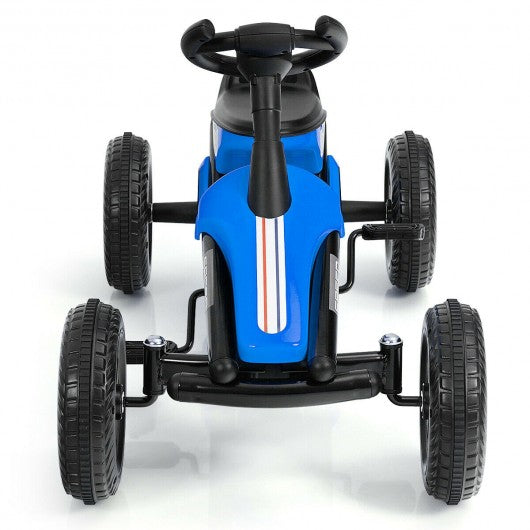 4 Wheel Pedal Powered Ride on Racer Car for Kids-Blue