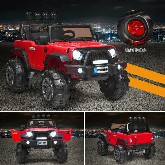 12V Kids Spring Suspension Ride On Truck-Red