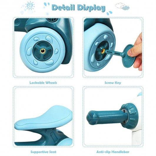 Baby Musical Balance Ride Toy-Blue