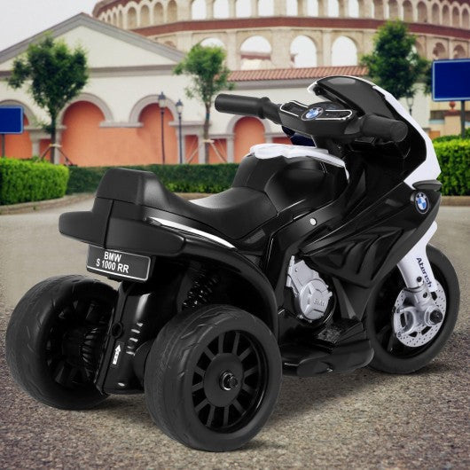 6V Kids 3 Wheels Riding BMW Licensed Electric Motorcycle-Black