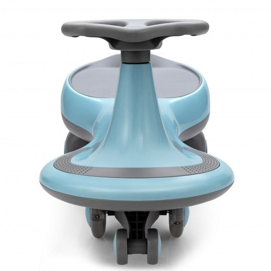 Wiggle Car Ride-on Toy with Flashing Wheels-Blue
