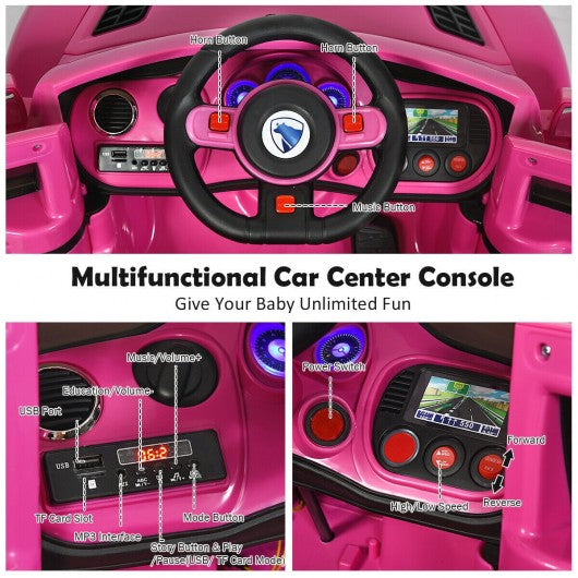 Kids Electric Ride On Car Battery Powered -Pink