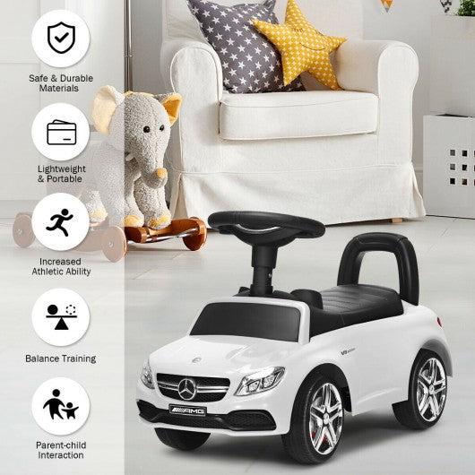 Mercedes Benz Licensed Kids Ride On Push Car-White