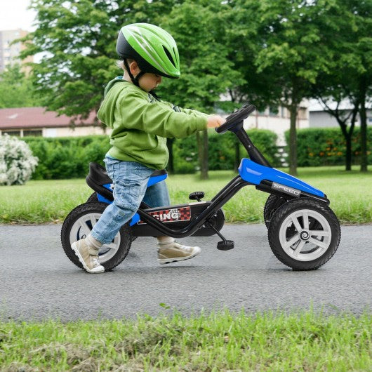 4 Wheel Pedal Powered Ride on Racer Car for Kids-Blue