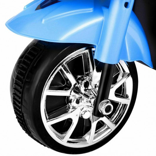 3 Wheel Kids Ride On Motorcycle 6V Battery Powered Electric Toy Bicyle-Blue