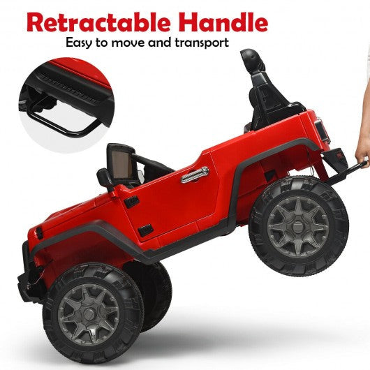 12V Kids Spring Suspension Ride On Truck-Red