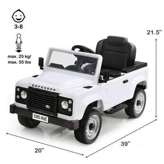 Landrover Defender Licensed Pedal Powered Car-White