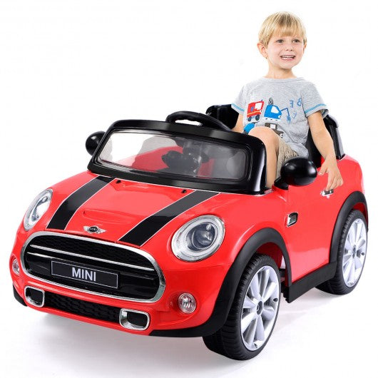 MINI Hatch 12V Electric Kids Ride On Car Licensed MP3 RC Remote Control-Red