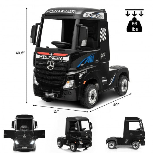 12 V Mercedes Benz Actros Electric Kids Ride on Truck w/ Remote Control & MP3