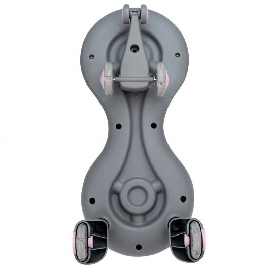 Wiggle Car Ride-on Toy with Flashing Wheels-Pink