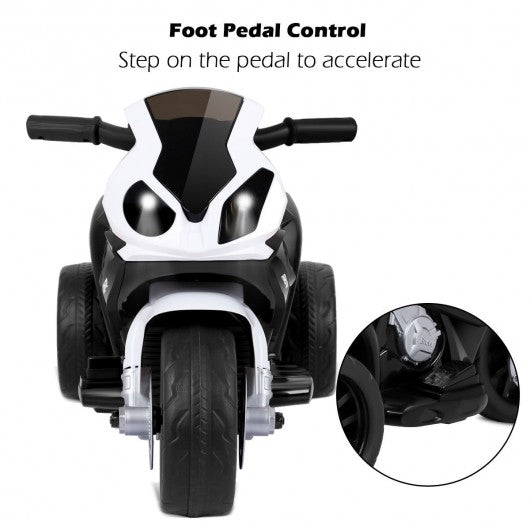 6V Kids 3 Wheels Riding BMW Licensed Electric Motorcycle-Black