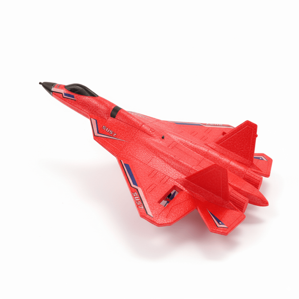 SU57 RC Plane: 2.4G Light-Up Foam Aircraft for Kids - Hand Thrown, Fixed Wing Toy