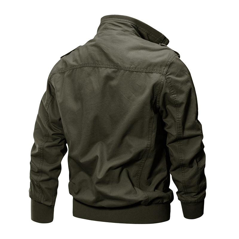 🧥 69% OFF NOW! 🔥 Men's Military Stand Collar Zipper Jacket - Durable & Weather-Resistant, Tactical Style with Multiple Pockets for Outdoor/Urban Wear 🏔️📦