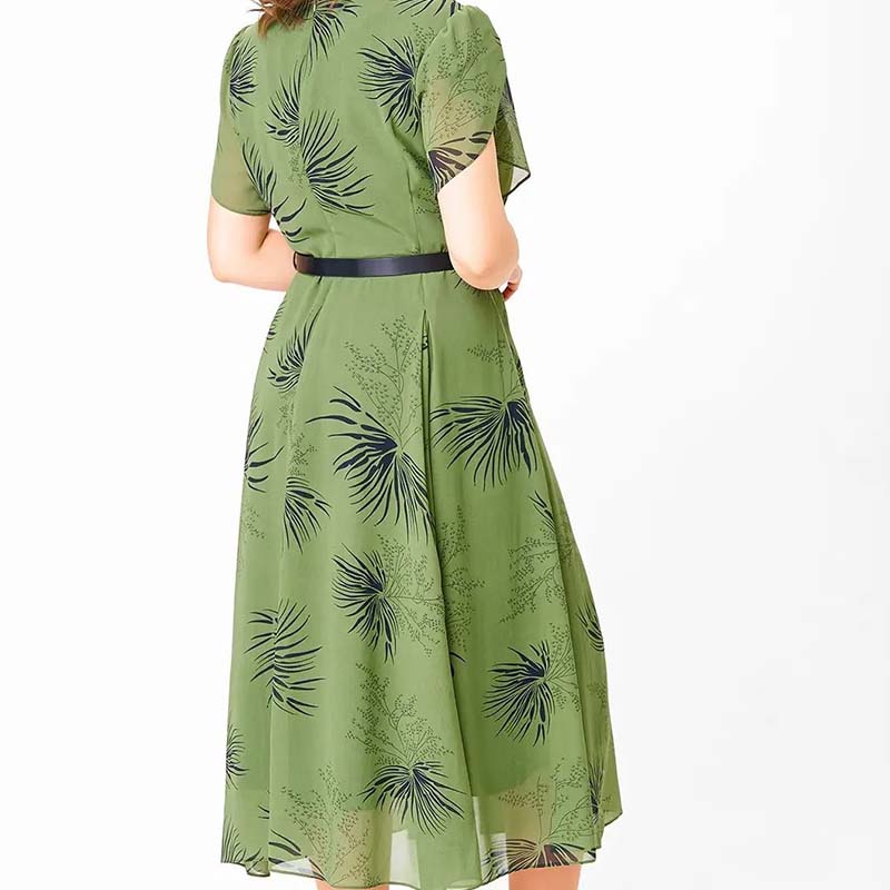 Spring Specials Women's A-Line Midi Dress with Belt