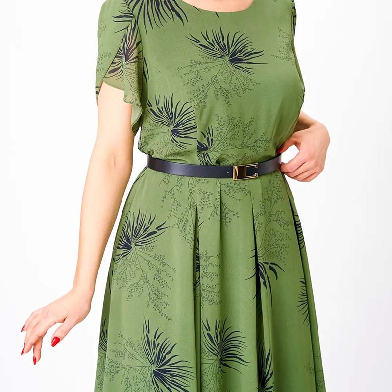 Spring Specials Women's A-Line Midi Dress with Belt