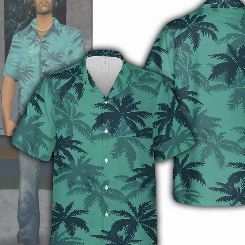 Men's Tropical Print Shirt and Pants