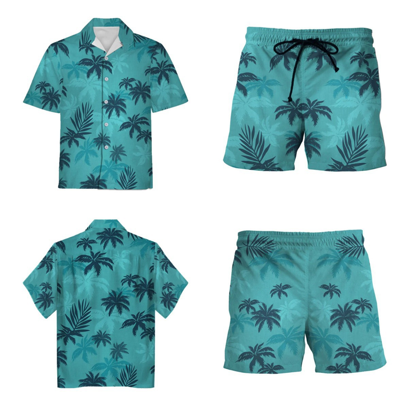 Men's Tropical Print Shirt and Pants