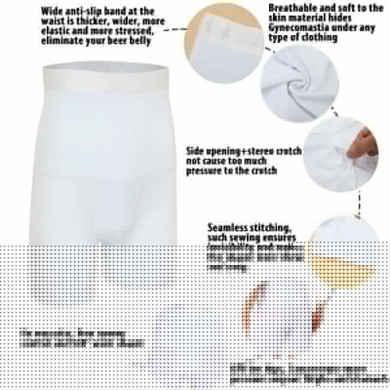 Men's High Waist Shapewear Boxer Briefs