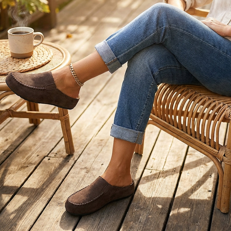 Women's Wide Closed-Toe Mule Slippers