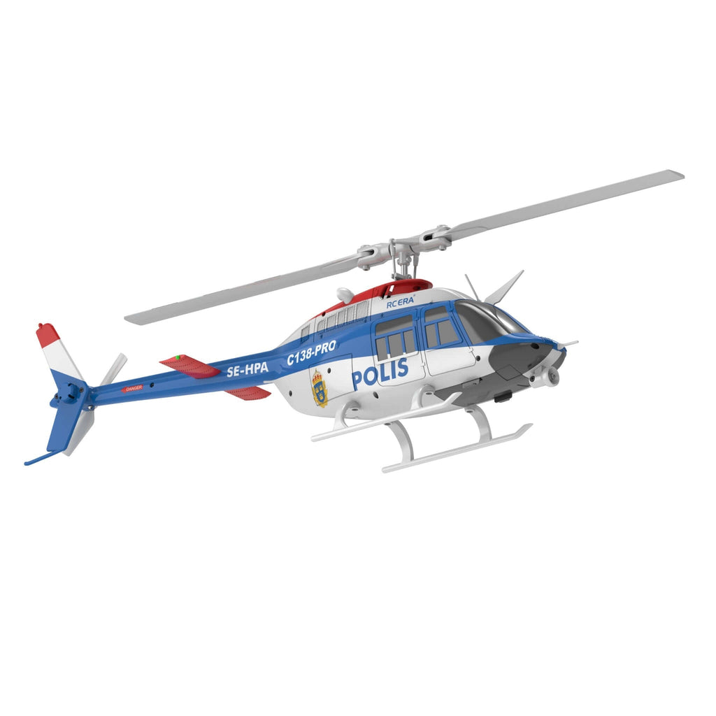 RC ERA C138 PRO 6CH Brushless Police RC Helicopter with Optical Flow & LED Lights